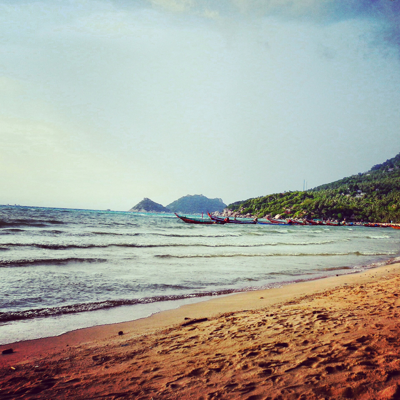 la plage de koh tao en Thaïlande, vue sur la mer