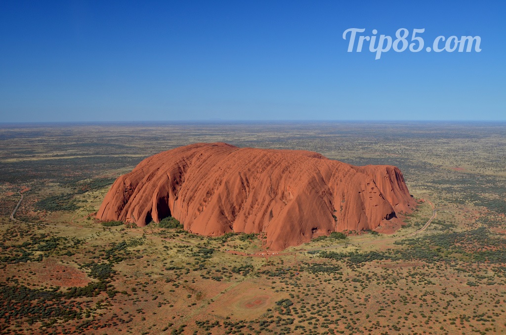 Vue aérienne d'Uluru, Ayers Rock, Australie, blog voyage Trip 85