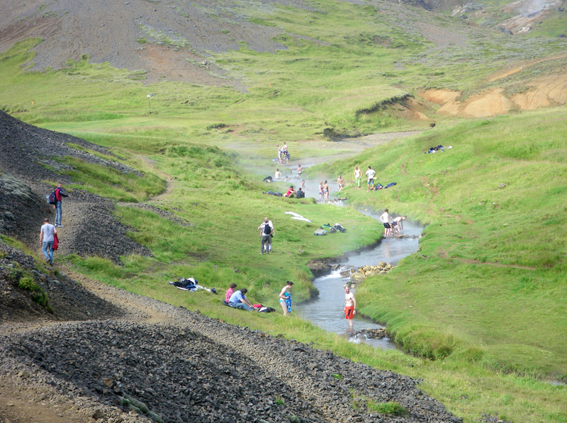 Rivière sources chaudes de Reykjadalur, Islande