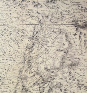 Vieille carte d'Equateur à la Mitad del Mundo - blog voyage Trace Ta Route