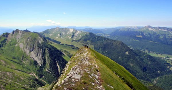 Arête Ouest du Pécloz (vue sur l'Arclusaz)