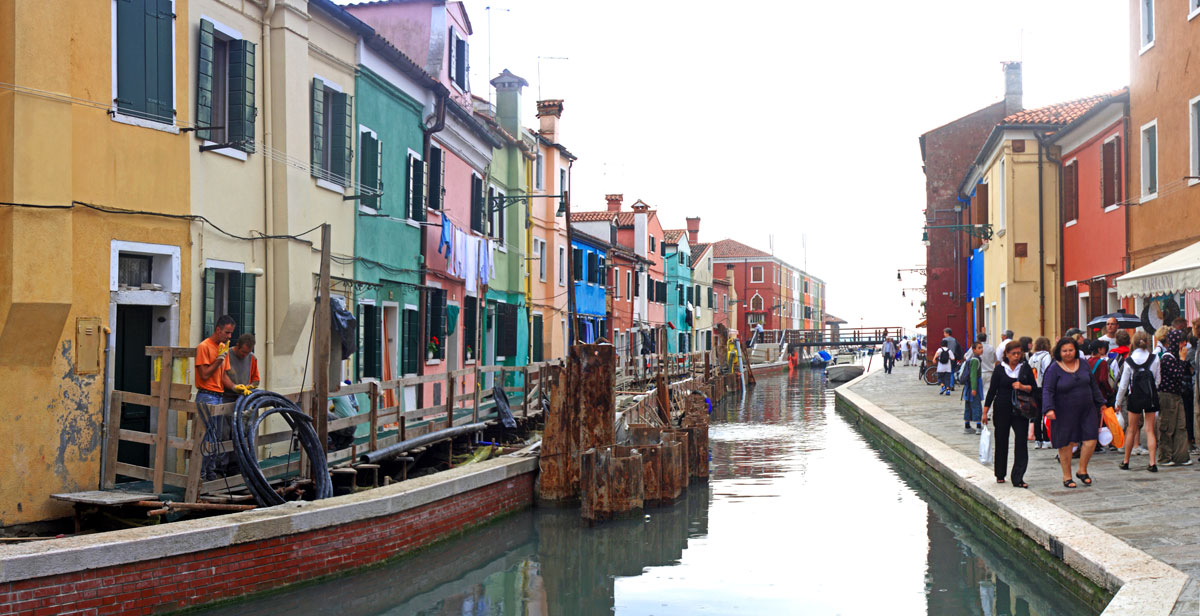 Fondamenta di Canavella, canal de Burano (lagune de Venise)