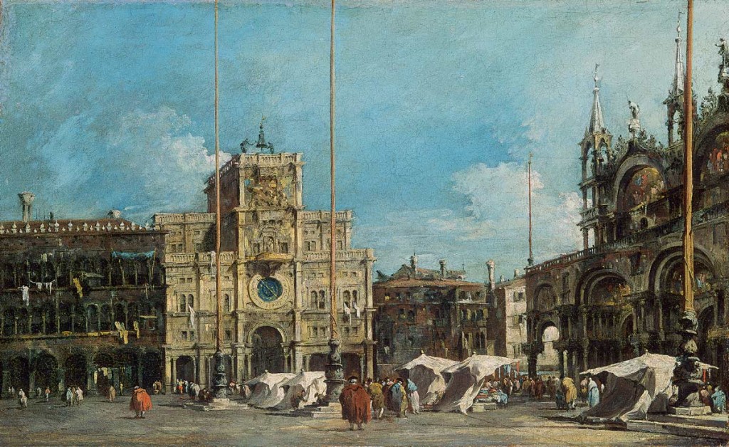 "La tour de l’horloge sur la place Saint Marc" (1775) Francesco GUARDI