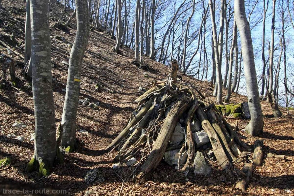 Cairn sur le sentier de la Dent du Chat