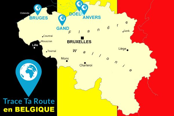La Carte de Trace Ta Route en Belgique