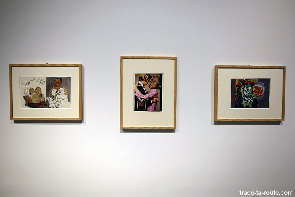 "Picasso Grosz, hacia" (1967), "Sans titre, hacia" (1969), "Tears for two" (1963) ERRÓ - Centre Pompidou Malaga