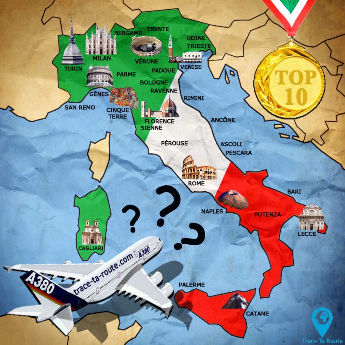 Italie carte touristique