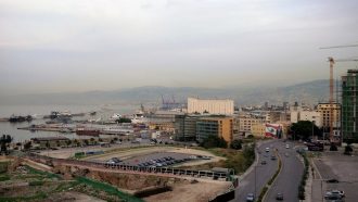 Vue de Beyrouth depuis la terrasse de l'Hôtel Gray