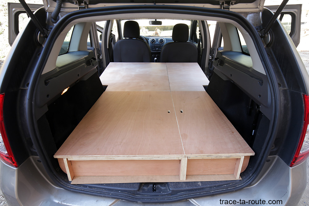 Bricolage : structure coffre aménagement break Dacia Logan MCV pour dormir dedans - Road Trip