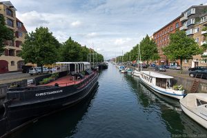Canal dans le quartier Christiana à Copenhague, Danemark - Christianshavn Copenhagen