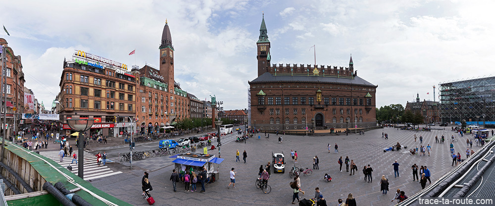 Place Radhuspladsen de Copenhague : Scandic Palace, Hotel de Ville et H.C. Andersen Slottet