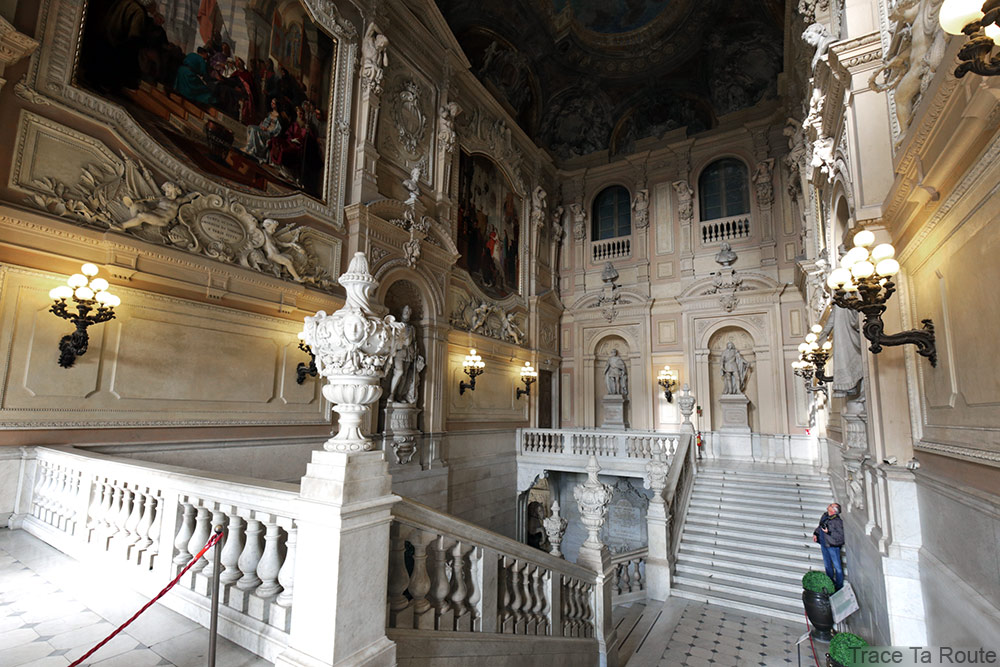 Palazzo Reale Turin - escalier d'honneur du Palais Royal