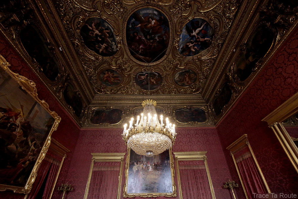 Palazzo Reale Turin - plafond décoré intérieur salle du Palais Royal
