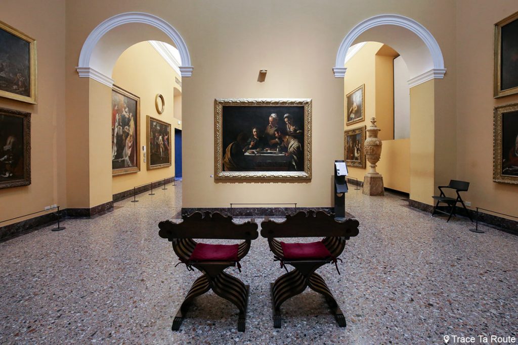 "Le Souper à Emmaüs" (1606) Le CARAVAGE - Salle exposition Musée Pinacothèque de Brera de Milan - Peintures XVIIe siècle