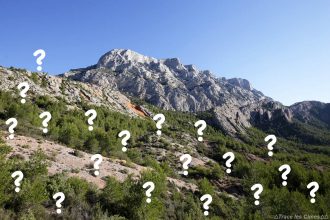 Itinéraire sentier jaune randonnée Montagne Sainte-Victoire - départ depuis le Parking de l'En Chois