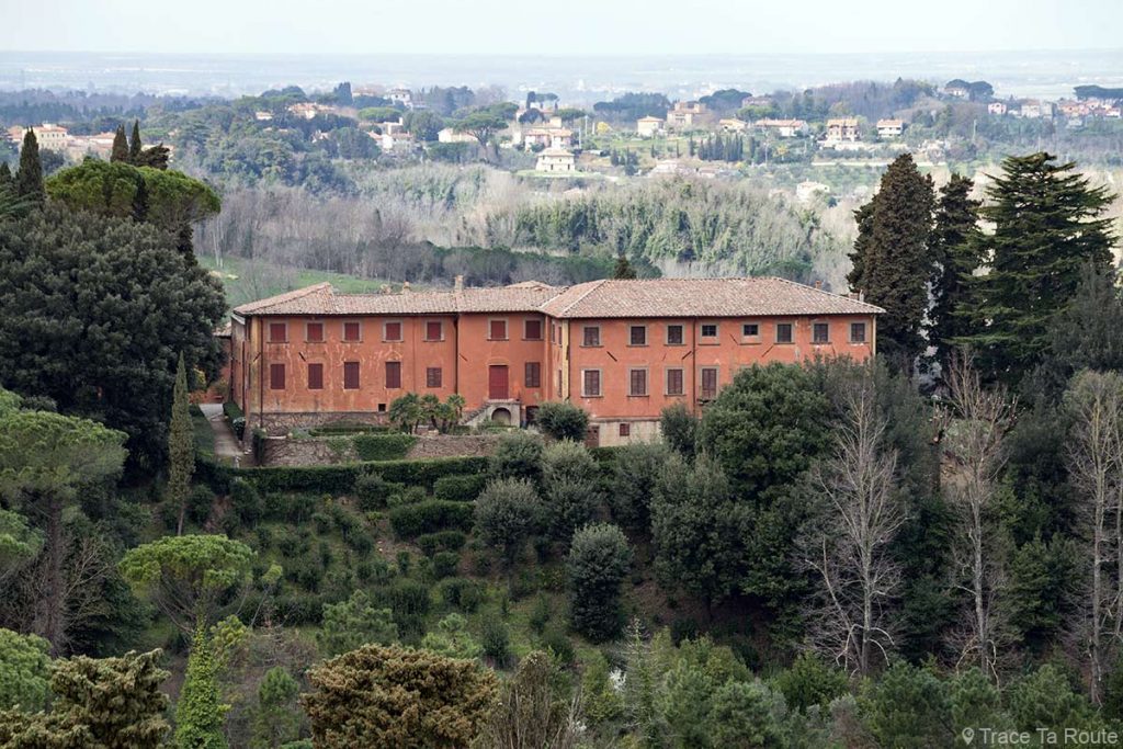 Villa Toscane, vue depuis le Château de Lari, Castello dei Vicari (Valdera, Italie)