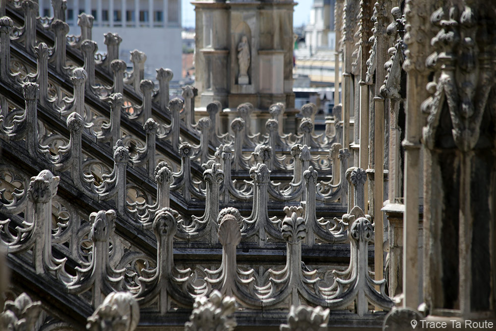 Terrasse Cathédrale du Duomo de Milan - Motifs Architecture Gothique - Duomo di Milano