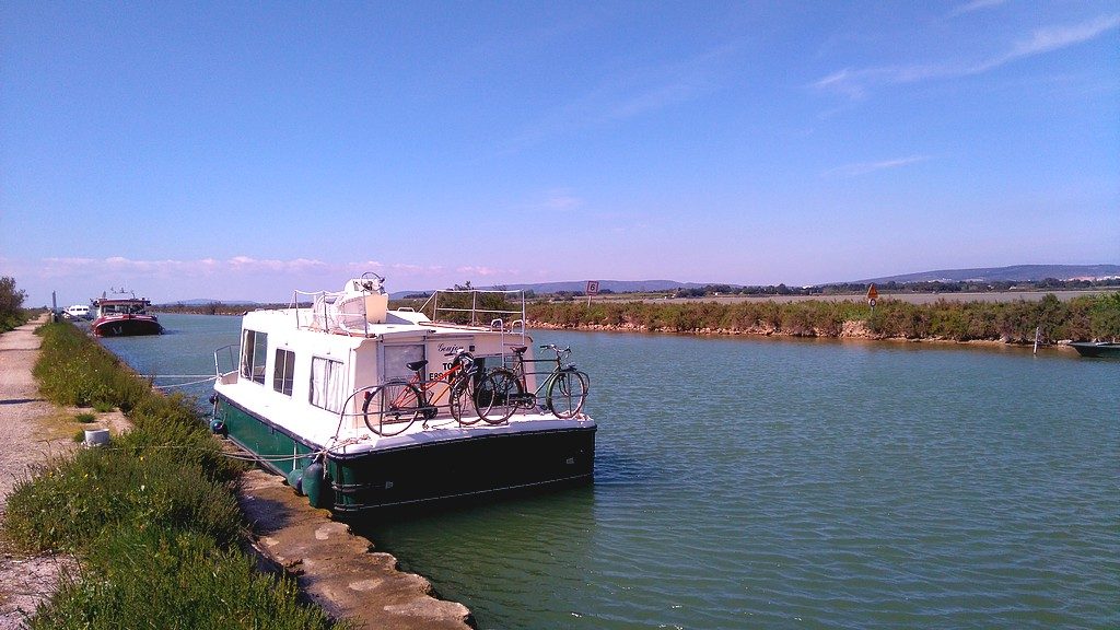 Notre bateau pour ce voyage en péniche sur le Canal du Rhône à Sète