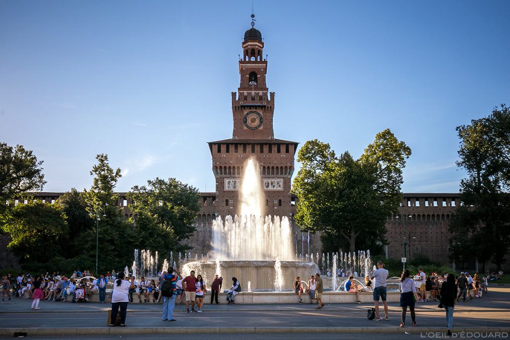 Le Château médiéval Sforza, à Milan - Castello Sforzesco di Milano © L'Oeil d'Édouard
