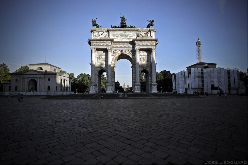 Arc de Triomphe Arco della Pace, Parco Sempione à Milan © L'Oeil d'Édouard