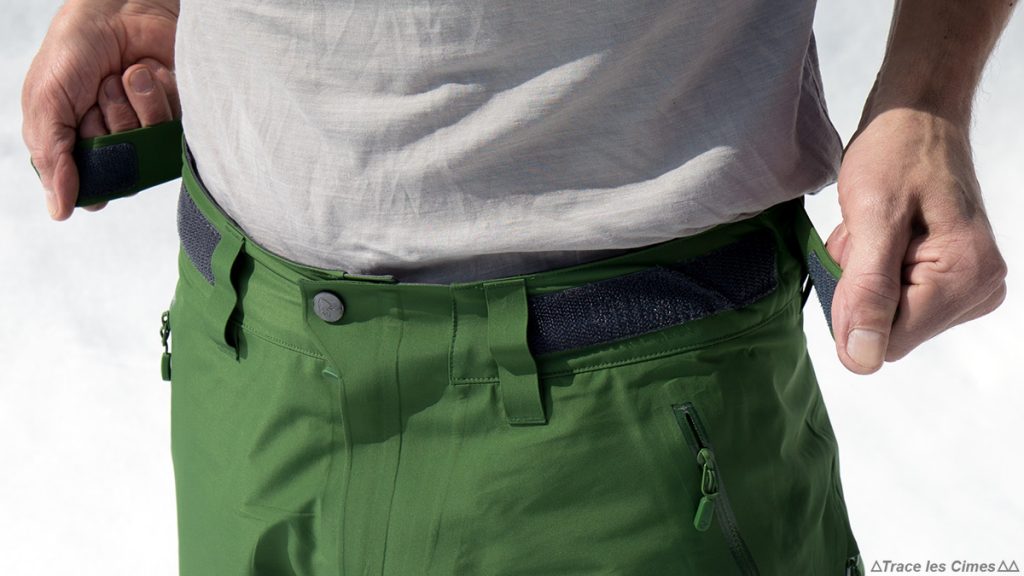 Test Pantalon Gore-Tex FALKETIND NORRØNA : serrage velcro ceinture taille
