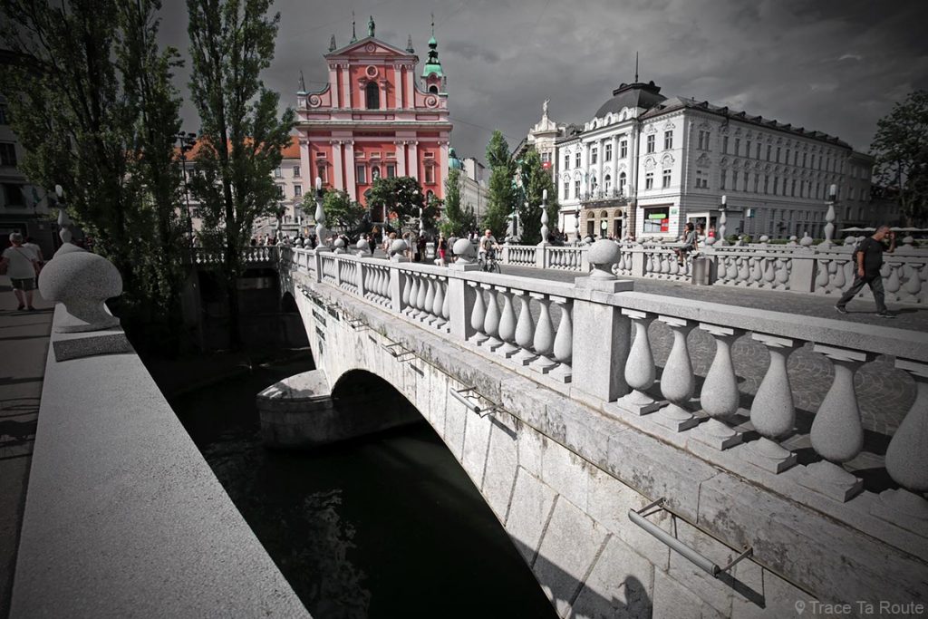 Tromostovje, le triple pont de Ljubljana, Slovénie - Slovenia / Slovenija