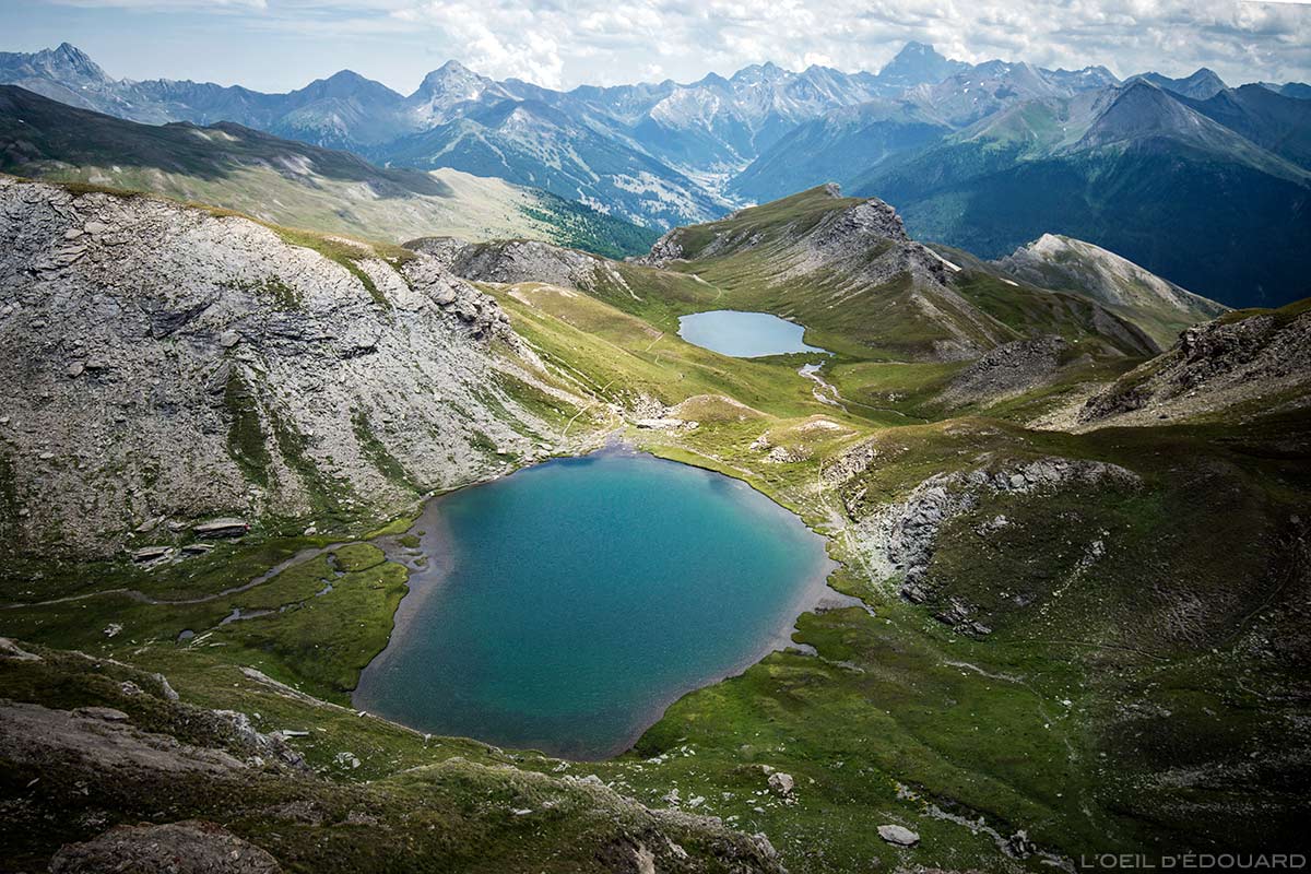 Les Lacs du Malrif : le Petit Laus et le Lac Mézan (lac de montagne) - Tour du Queyras GR 58, Hautes-Alpes