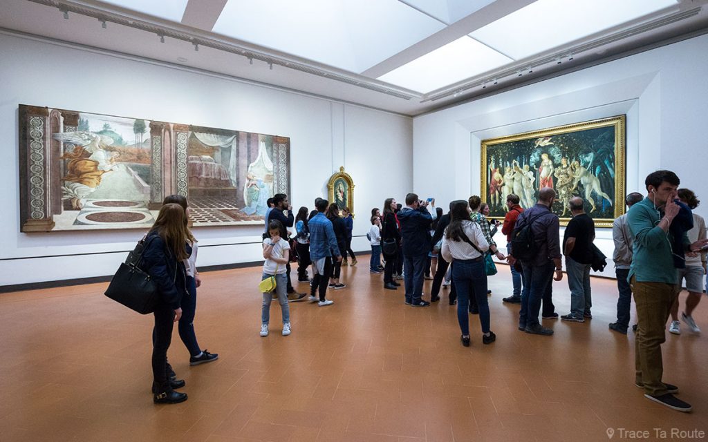 Salle Botticelli du Musée de la Galerie des Offices de Florence (Galleria degli Uffizi di Firenze)