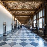 Couloir corridor du Musée de la Galerie des Offices de Florence