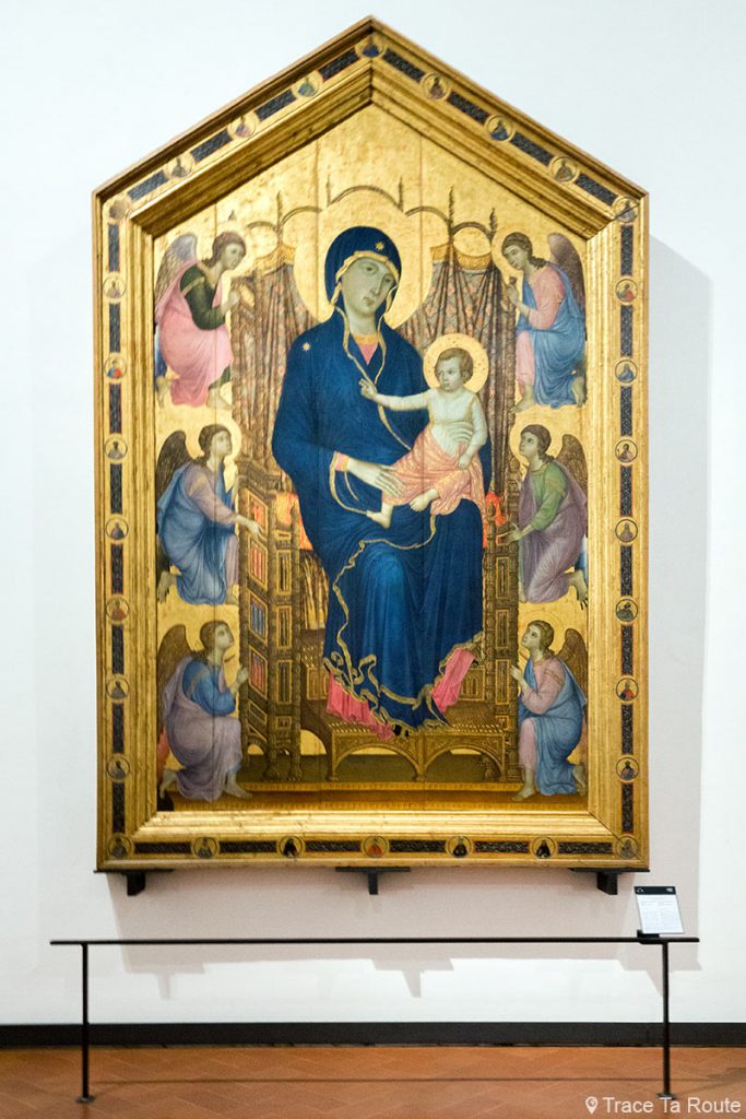 Vierge à l'Enfant sur le trône avec anges "Maestà di Santa Maria Novella" (1285) DUCCIO DI BUONINSEGNA - Musée de la Galerie des Offices de Florence (Galleria degli Uffizi di Firenze)