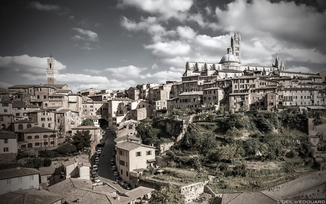 Visite de Sienne, Toscane, Italie / Veduta de la Città di Siena con il Duomo - Trace Ta Route blog voyage