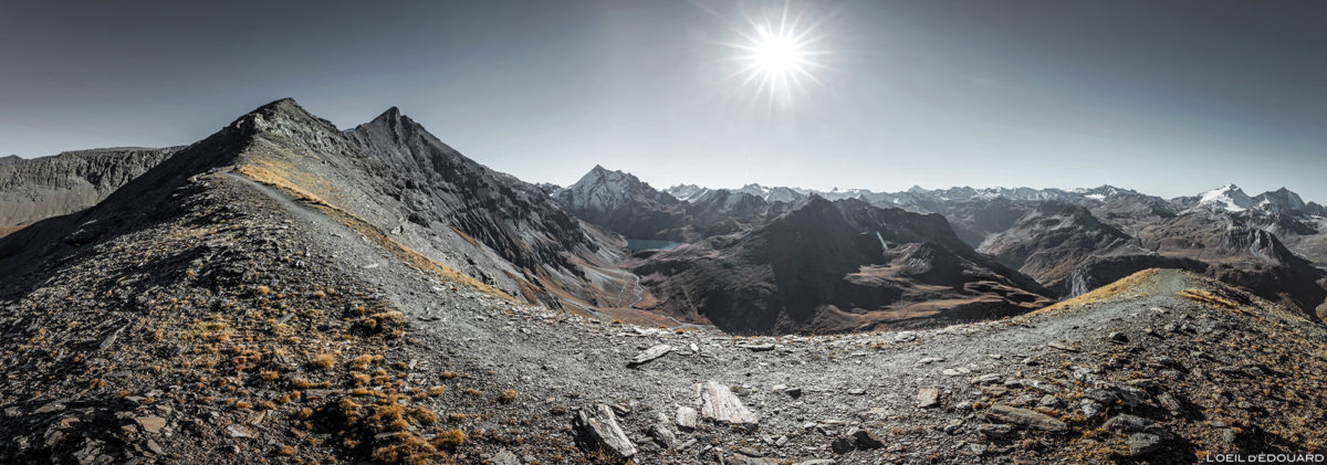Crête sur le sentier de randonnée à l'Aiguille de la Grande Sassière, Alpes Grées Savoie © L'Oeil d'Édouard - Tous droits réservés