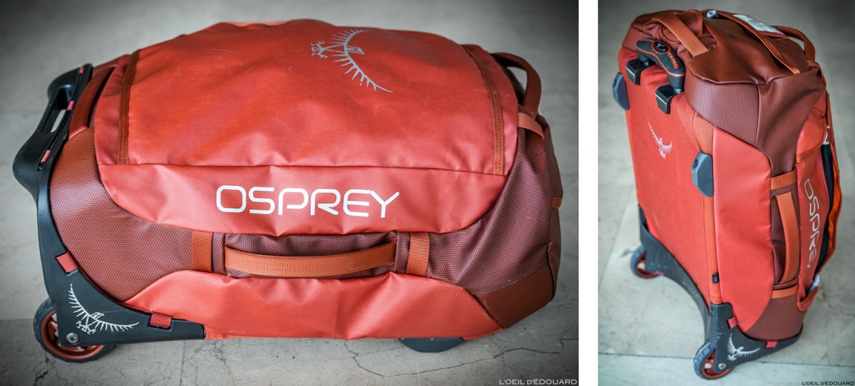 Test sac valise à roulettes Osprey Rolling Transporter 40 review ( rouge / red ) Duffel Travel Bag