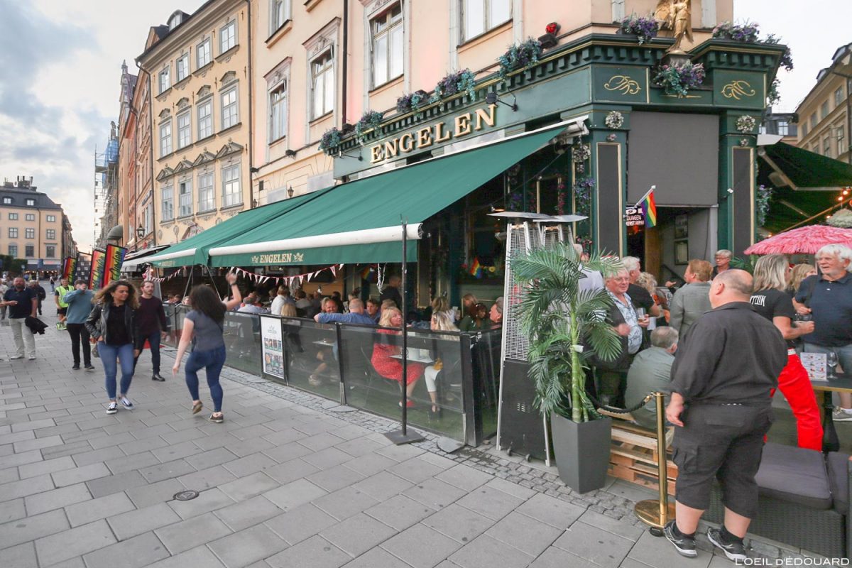 Bar Engelen, place Kornhamnstorg, Gamla Stan Stockholm Suède Sweden Sverige