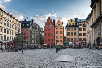 Place Stortorget - vieille ville Gamla Stan Stadsholmen Stockholm Suède Sweden Sverige