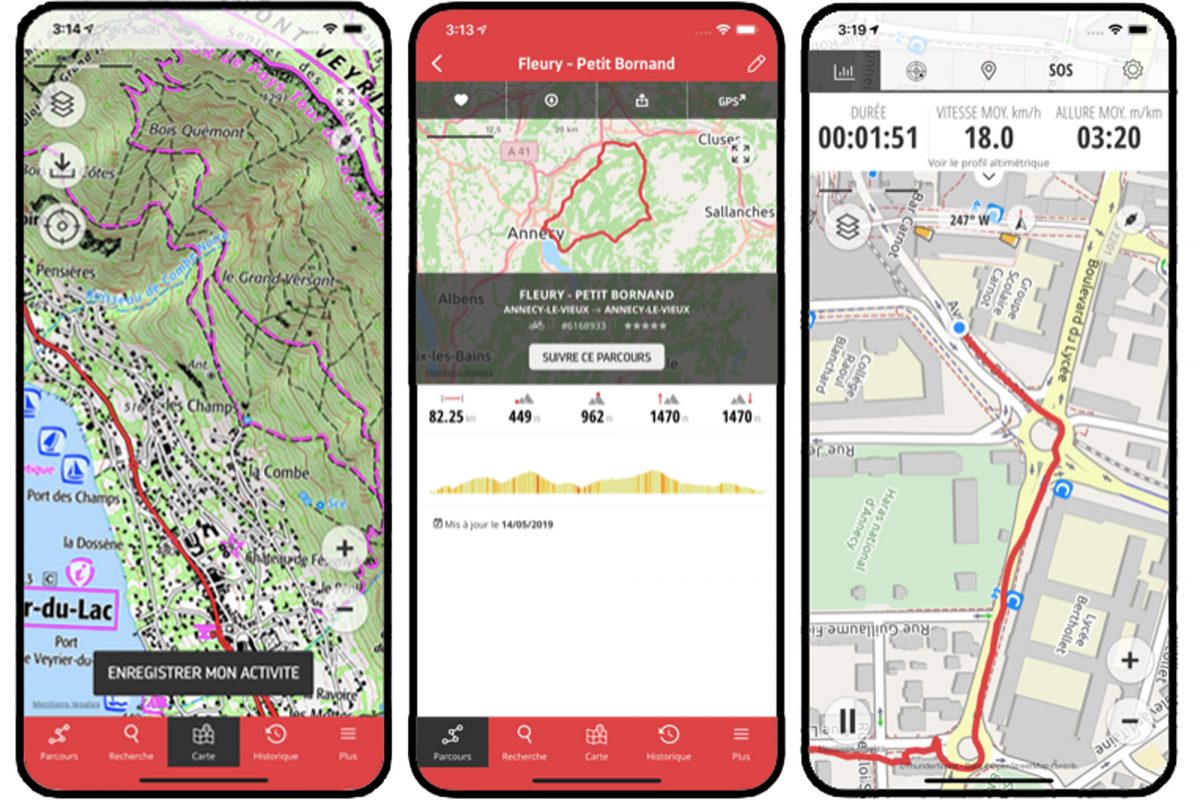Application Openrunner Smartphone Outdoor Randonnée Montagne Outdoor Hike Hiking app