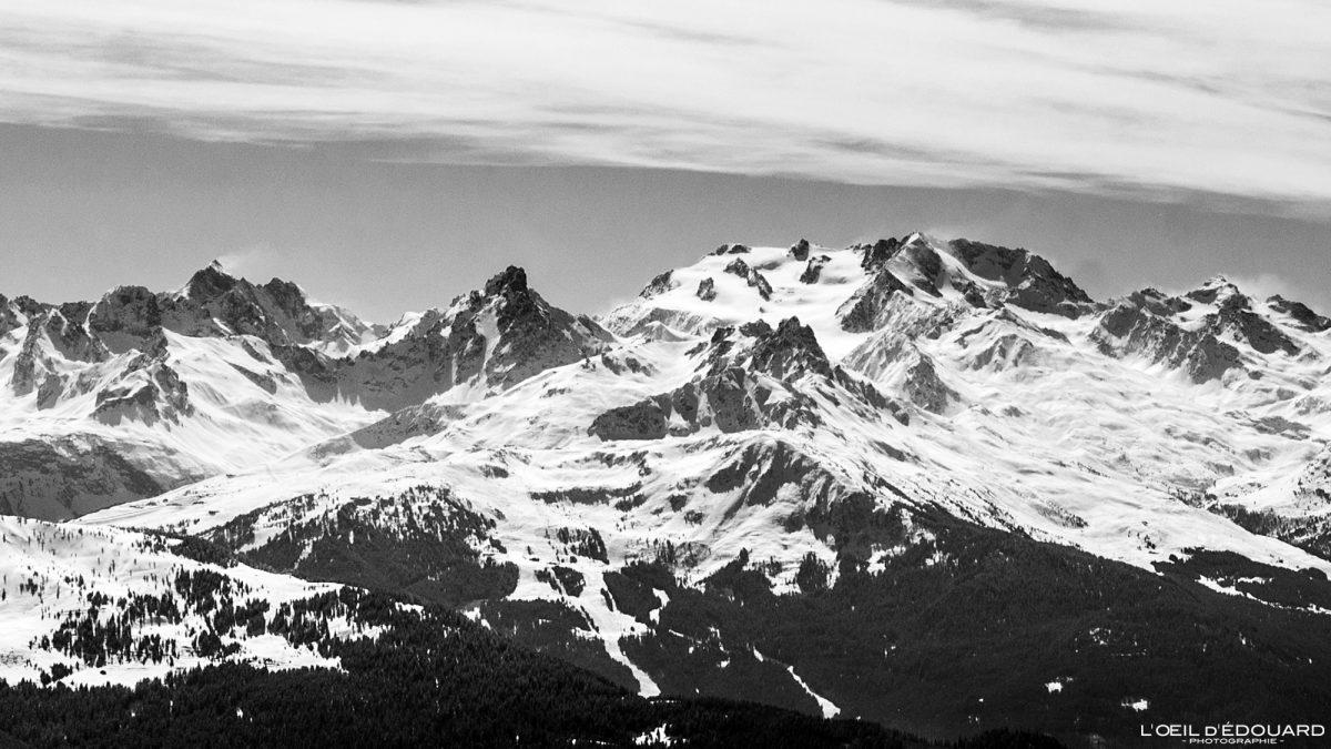 Glacier de Gébroulaz vu depuis Le Quermoz Massif du Beaufortain Savoie Alpes France Paysage Montagne Ski de randonnée Hiver Neige Outdoor French Alps Mountain Landscape Winter Snow Ski touring