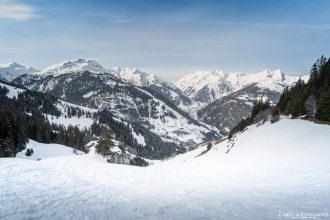 Col du Pré en Raquettes Massif du Beaufortain Savoie Alpes Paysage Montagne Hiver Neige France Outdoor French Alps Mountain Landscape Winter Snow