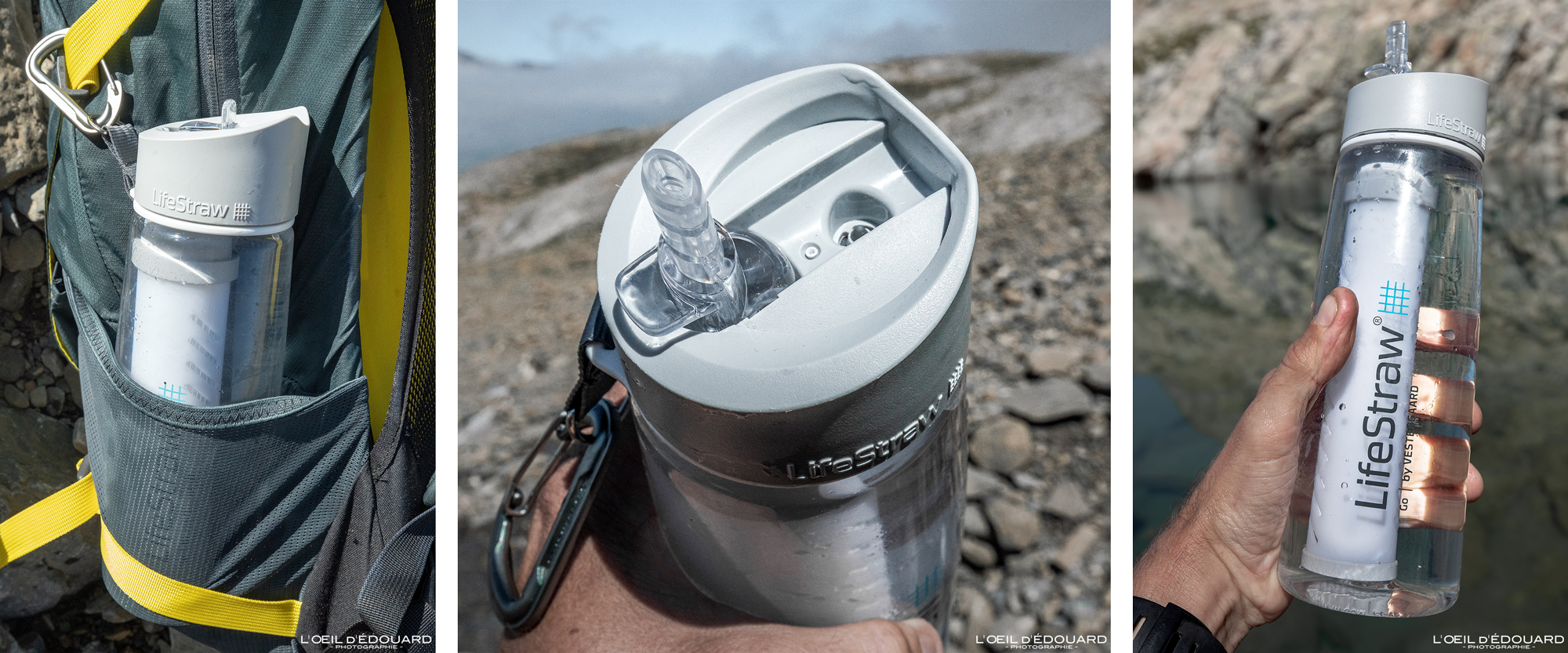 Gourde avec filtre pour purifier l´eau en rando trekking