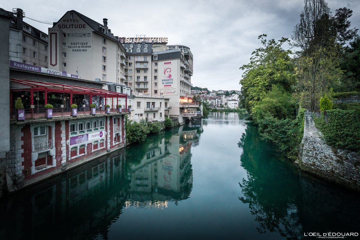 Rivière Gave de Pau Lourdes Hautes-Pyrénées France Tourisme Voyage Vacances - River City Cityscape