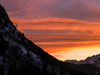 vaujany coucher de soleil