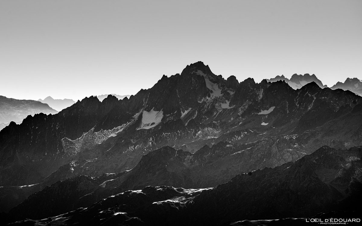 Grand Pic de la Lauzière - vue depuis sommet du Grand Mont Massif du Beaufortain Savoie Alpes France Randonnée Montagne Paysage Nature Outdoor French Alps Summit Mountain Landscape Hike Hiking