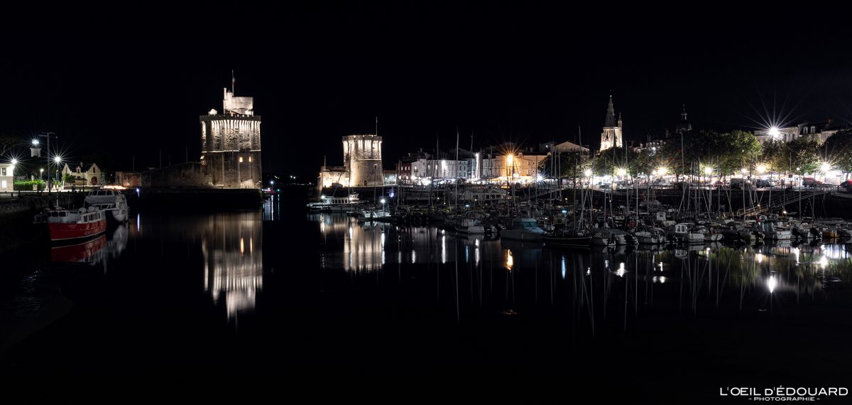 Vieux-Port La Rochelle de nuit Charente-Maritime Visit France Tourisme Vacances Holidays Travel City view Night Photography