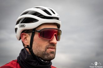 Test Casque de Vélo de Route Abus AirBreaker Cyclisme Bicycle Outdoor Cyclism Road Bike Helmet Review Biking + Lunettes de sport CimAlp Sunglasses