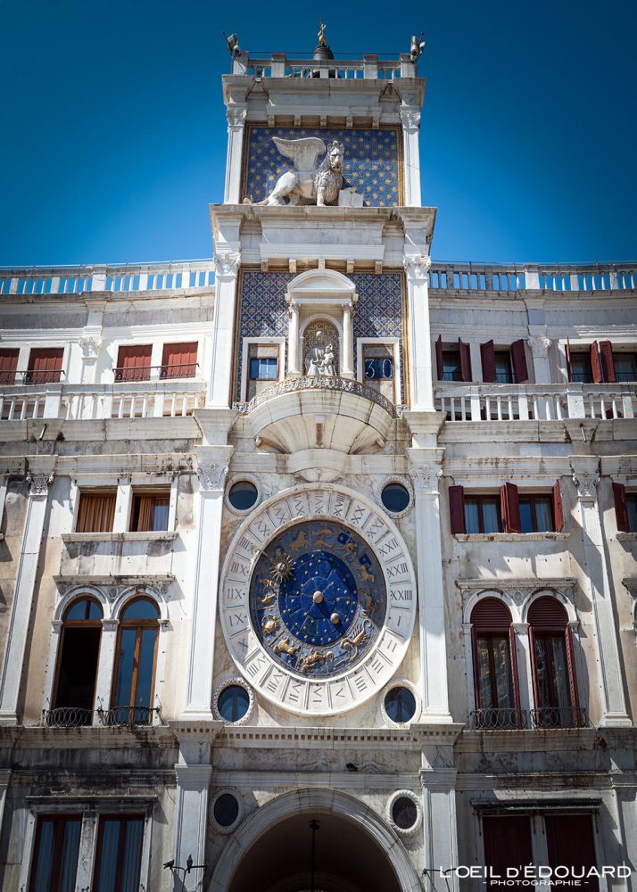 Tour de l'Horloge Place Saint Marc Venise Tourisme Italie Voyage - Torre dell'Orologio Piazza San Marco Venezia Italia - Clock tower Piazzan San Marco Venice Visit Italy Travel Europe City Trip