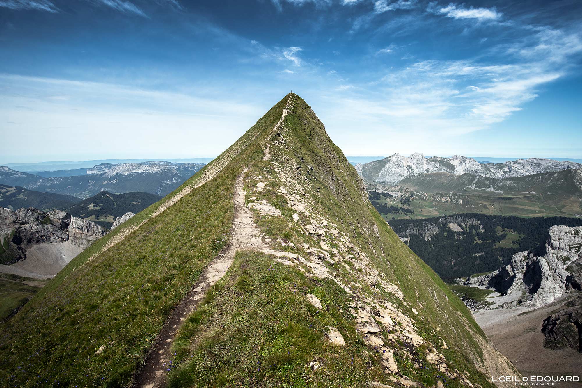 Sommet Pointe de Tardevant Chaîne des Aravis Haute-Savoie Alpes France Randonnée Montagne Paysage Nature Outdoor French Alps Mountain Landscape Hike Hiking Trail