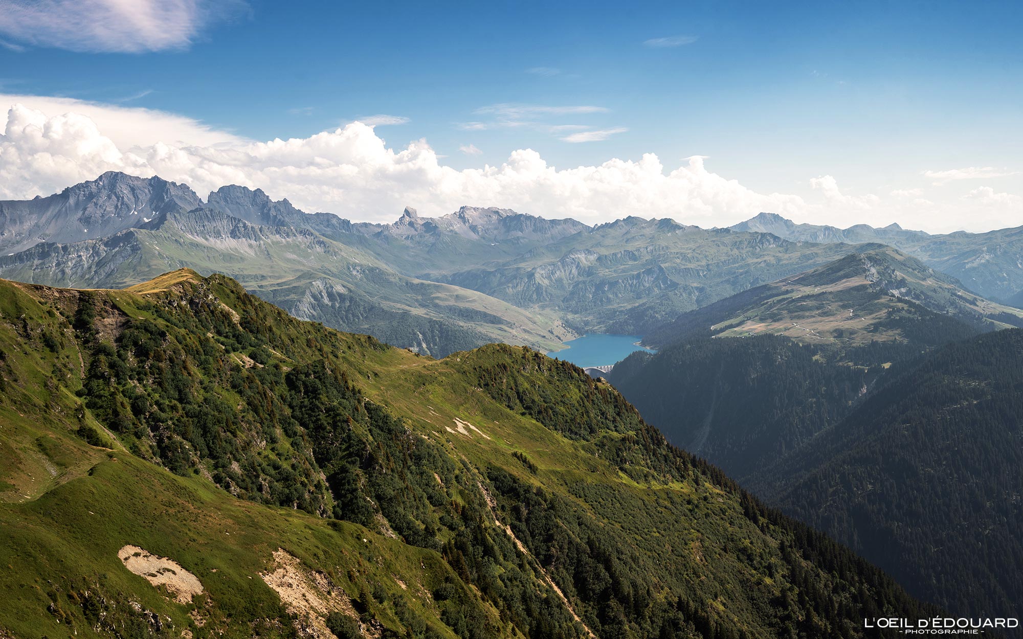 Randonnée Pas d'Outray - Aiguille du Grand Fond Lac de Roselend Massif du Beaufortain Savoie Alpes France Randonnée Montagne Paysage Nature Outdoor French Alps Mountain Landscape