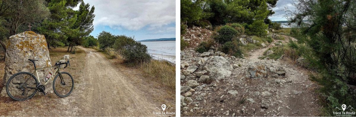 Gravel Cyclisme Étang de Sigean Vélo de Route autour de Narbonne Aude Occitanie France Paysage - Cyclism Outdoor Landscape road bike