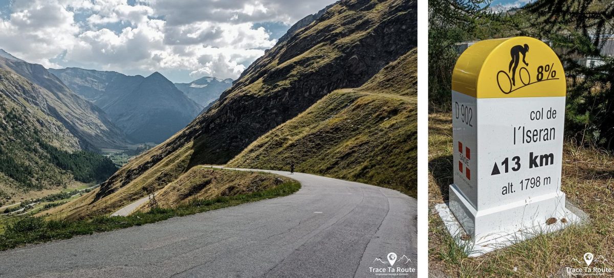 Ascension Col de l'Iseran à Vélo Haute Maurienne Savoie Cyclisme Alpes France - Paysage Montagne Outdoor French Alps Mountain Landscape road bike