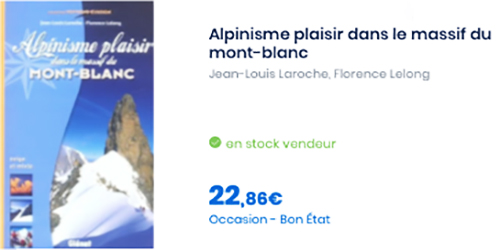 Livre Topos Alpinisme - Alpinisme plaisir dans le massif du Mont-Blanc - éditions Glénat